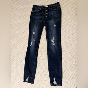 KanCan 11/29 Stylish Distressed Blue Jeans for Women